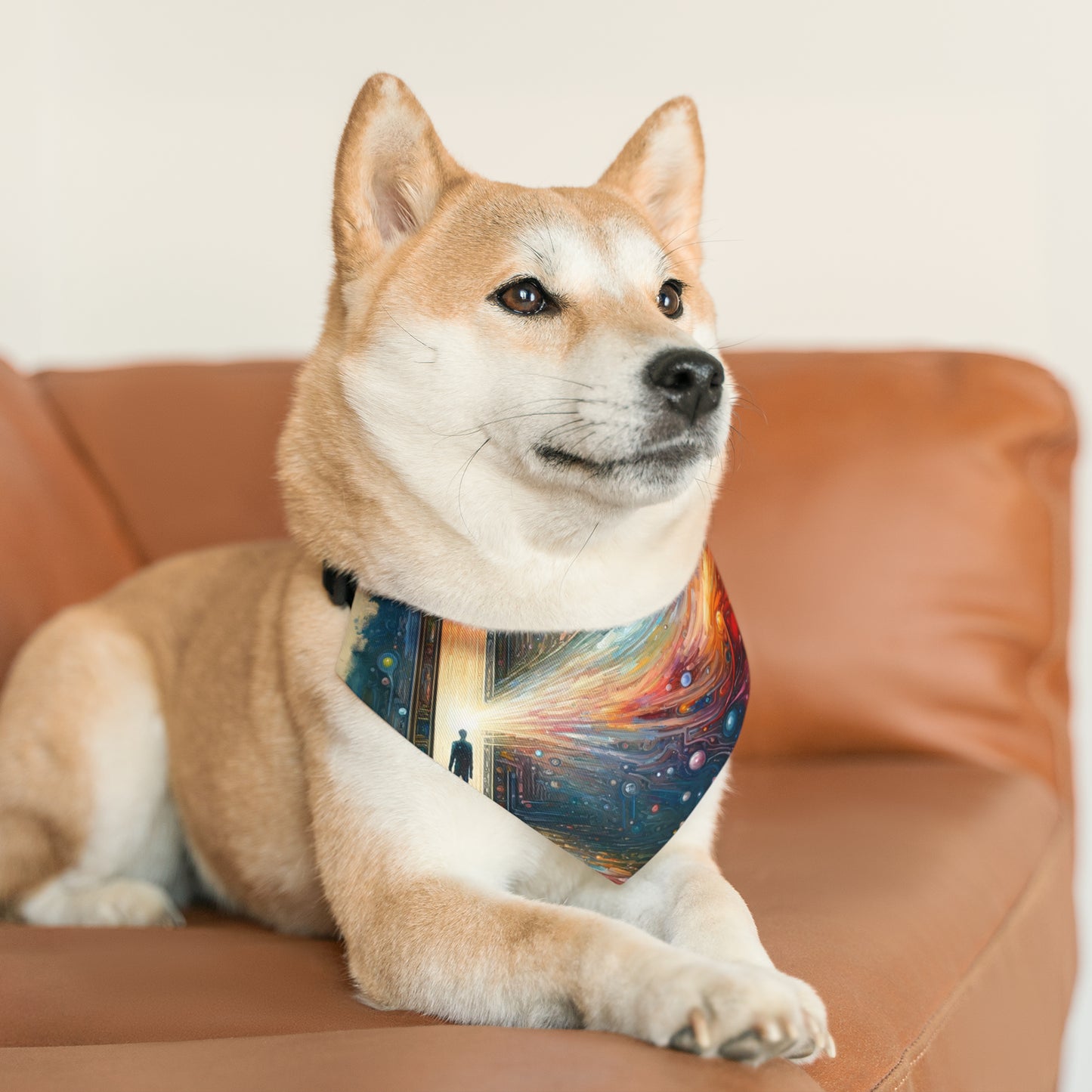 Mirror Wholeness Tachism Pet Bandana Collar