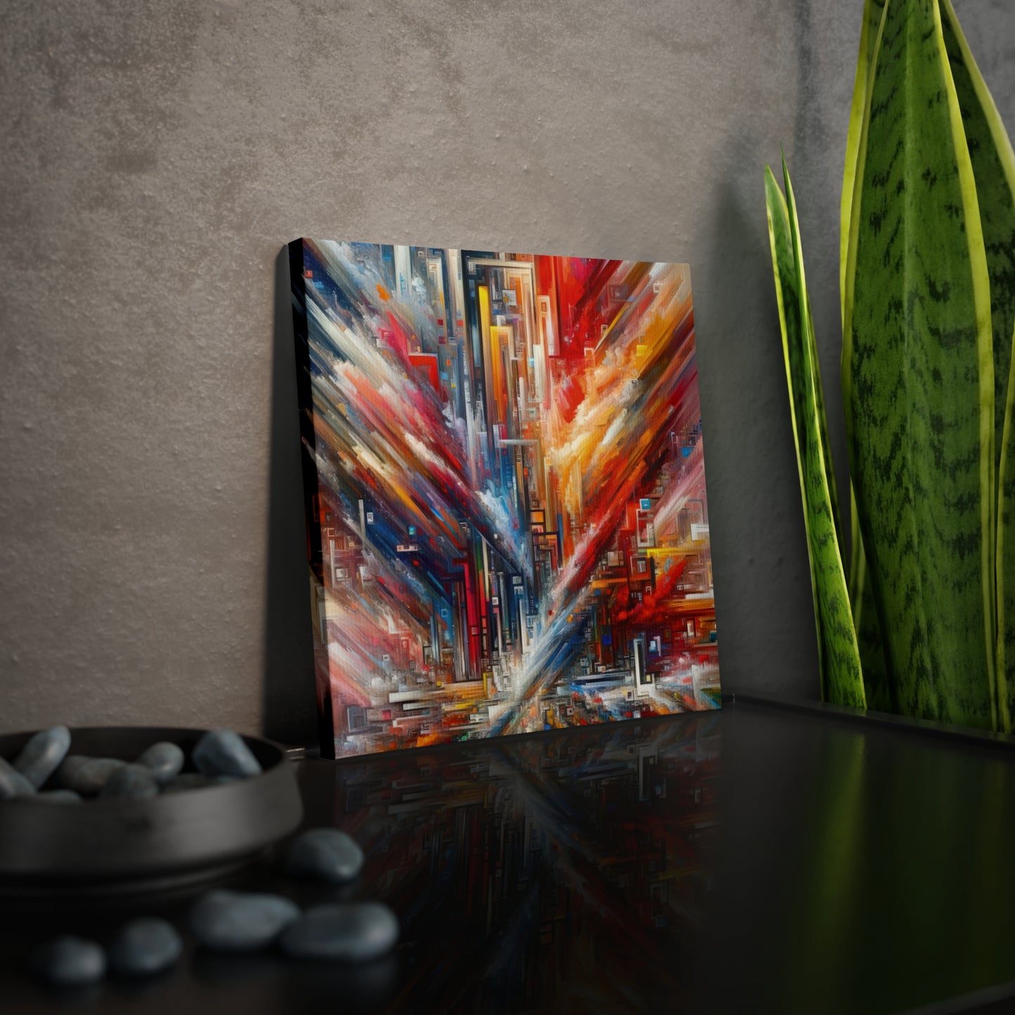 Digital Chaos Symphony Canvas Photo Tile