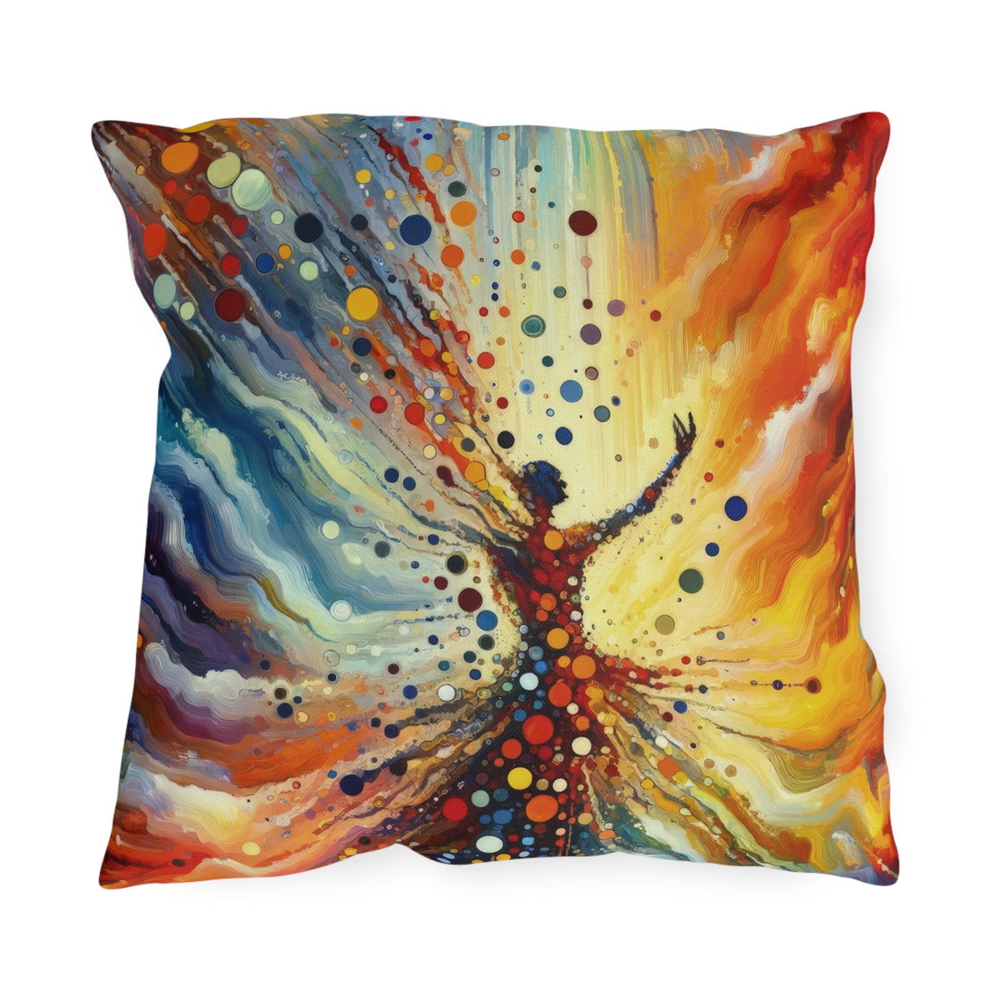 Vibrant Growth Symphony Outdoor Pillows