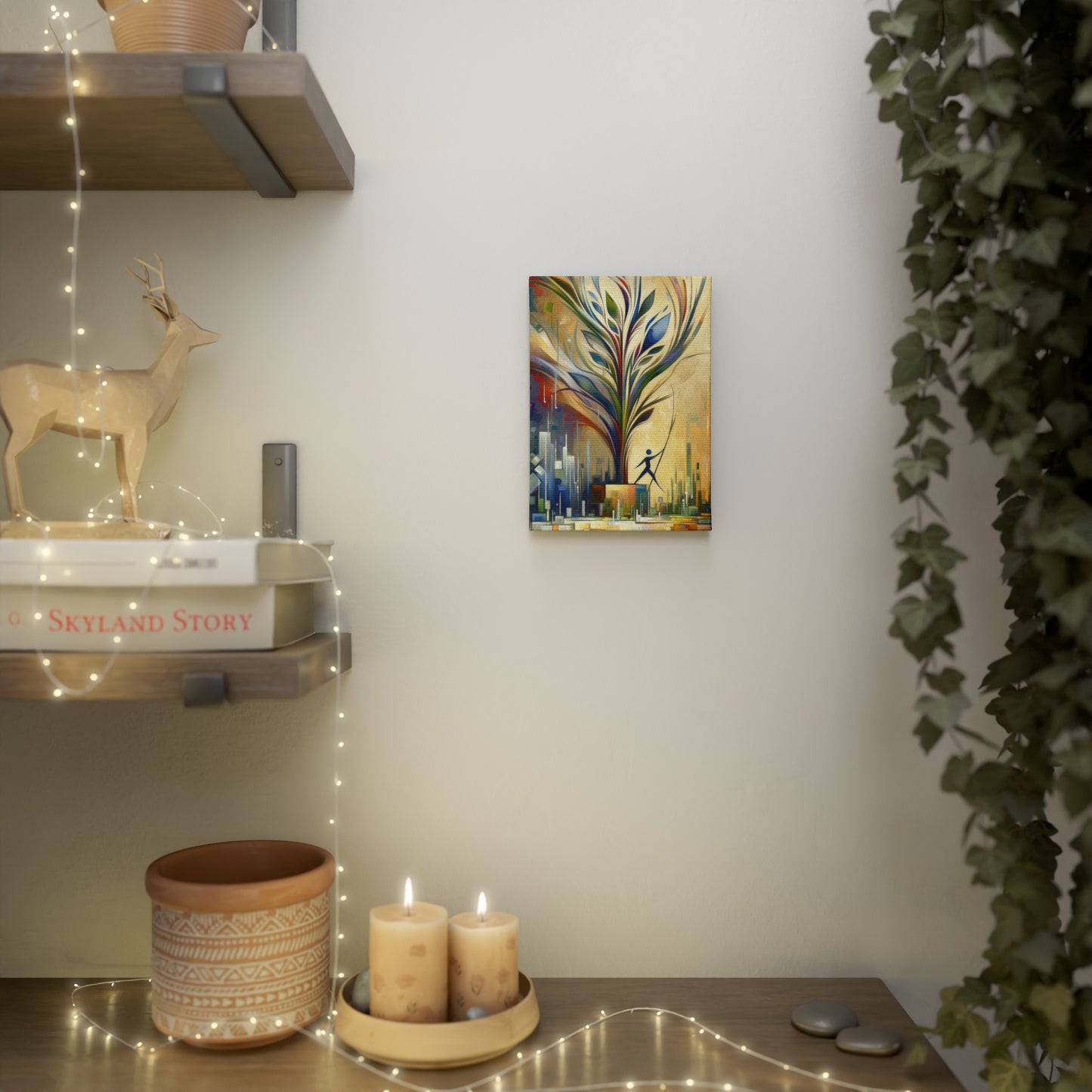 Pruning Distraction Tachism Canvas Photo Tile