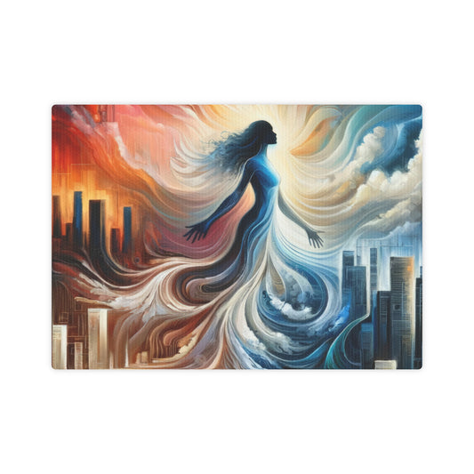 Transformative Tachism Emergence Canvas Photo Tile