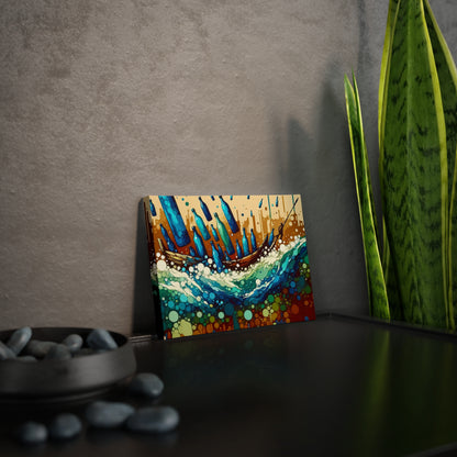 Oceanic Bottle Rescue Canvas Photo Tile
