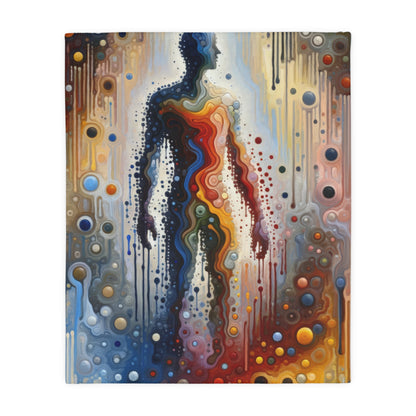 Connectedness Contours Wellness Velveteen Microfiber Blanket (Two-sided print)