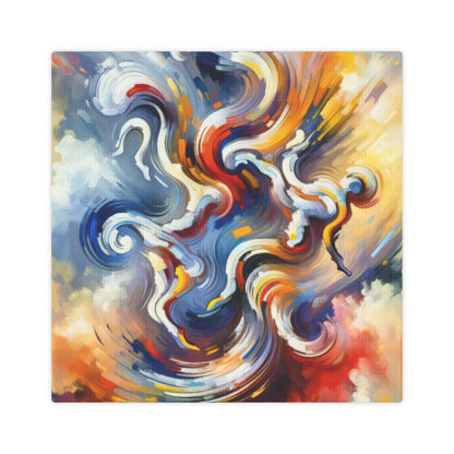 Dancing Disruption Tachism Canvas Photo Tile