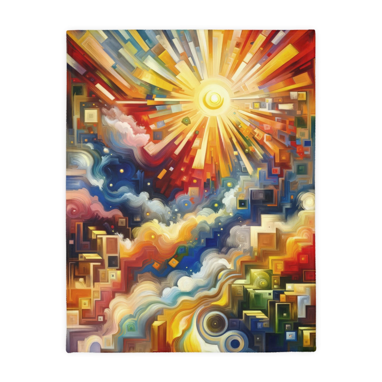 Abundant Resources Burst Velveteen Microfiber Blanket (Two-sided print)