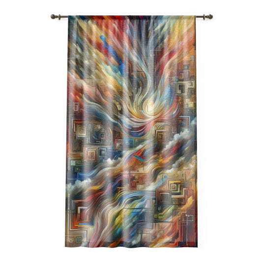 Woven Progress Tapestry Window Curtain