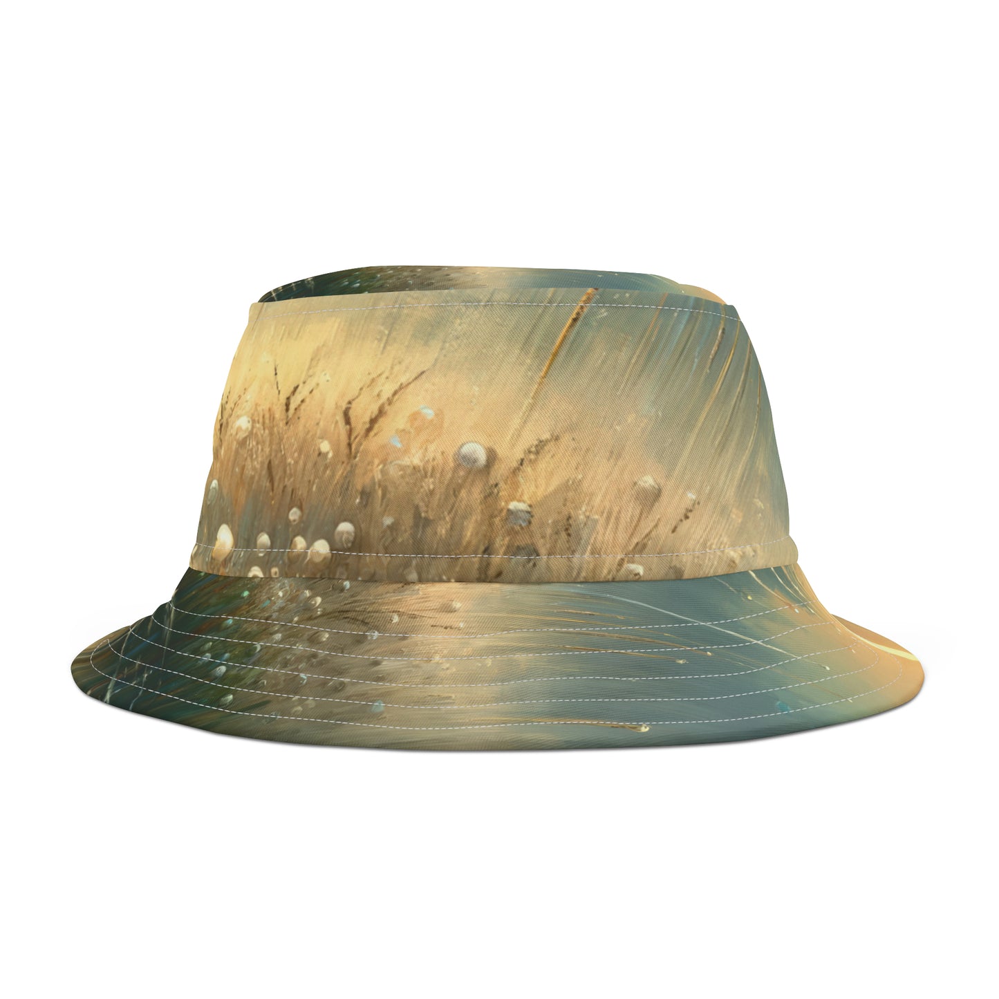 Observant Delicacy Heart Bucket Hat (AOP)