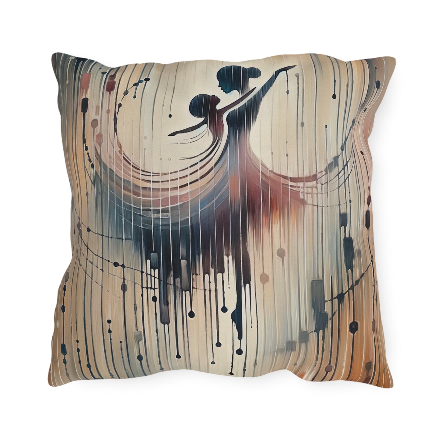 Rhythmic Heart Dance Outdoor Pillows