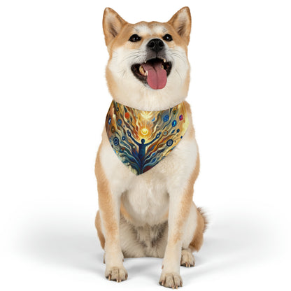 Reflective Digital Meditation Pet Bandana Collar