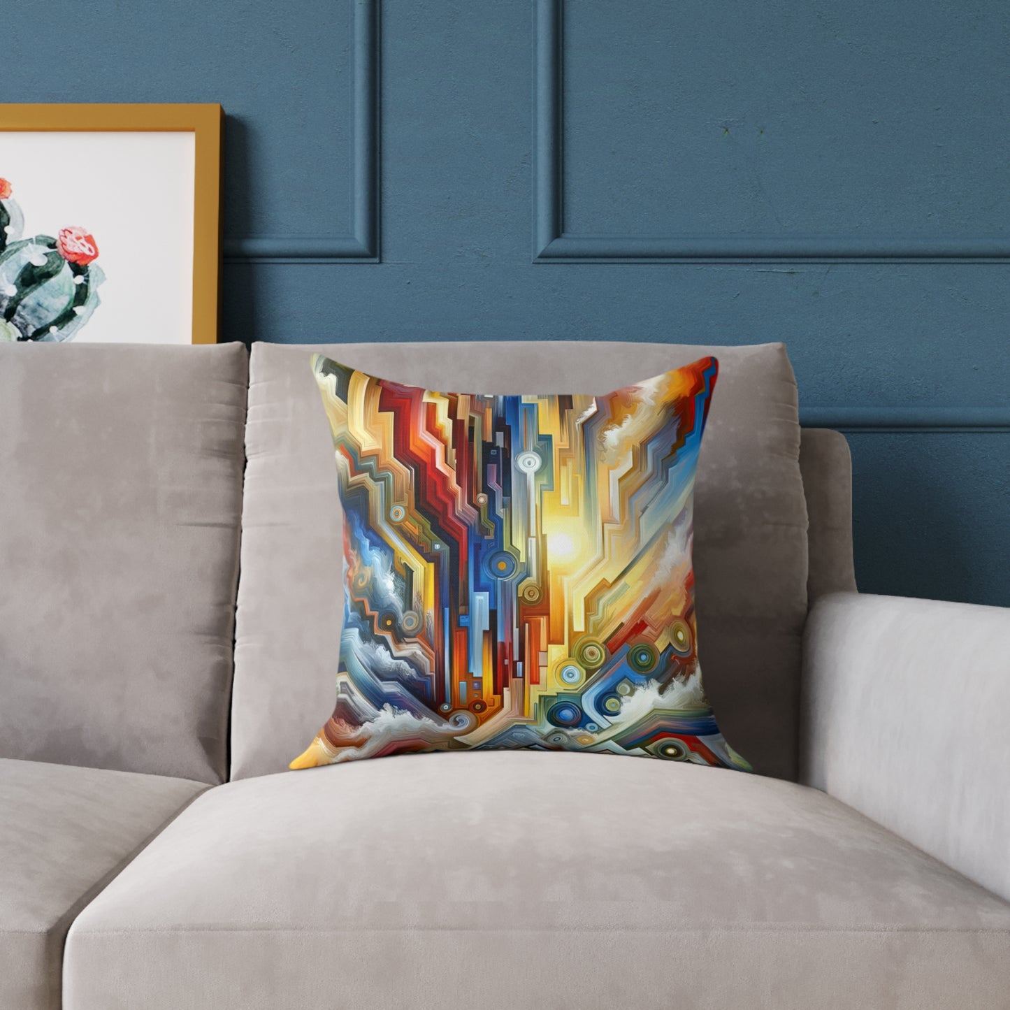 Unity Abstract Vibrancy Spun Polyester Pillow