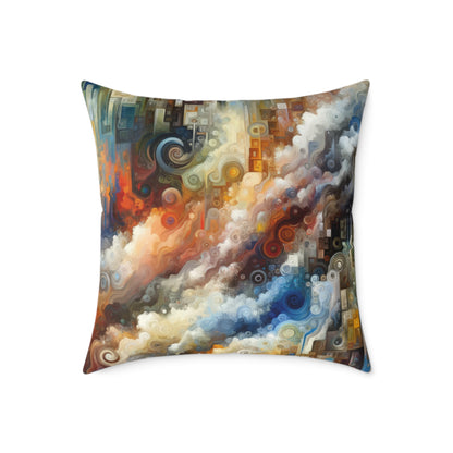 Tachist Unity Diversity Spun Polyester Pillow