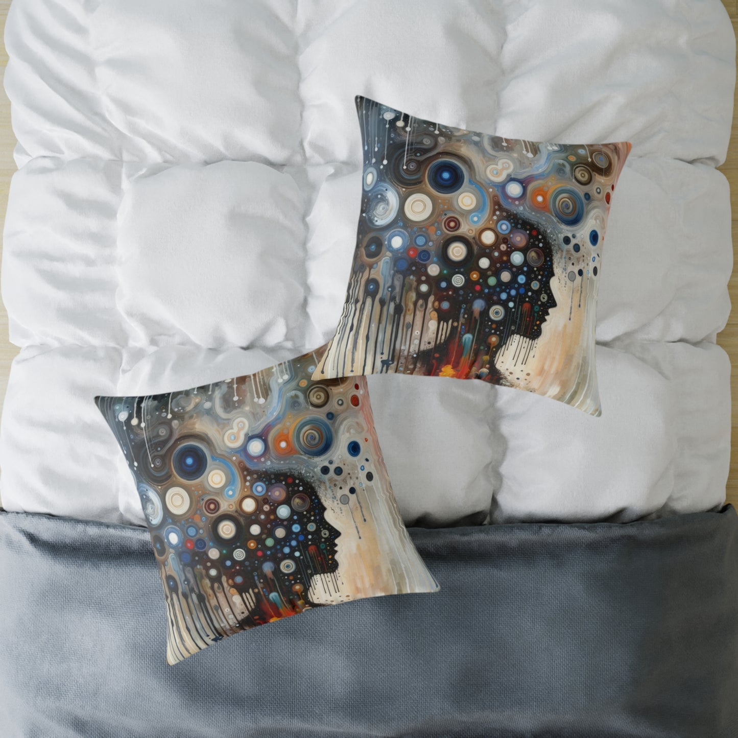 Universal Personal Tachism Spun Polyester Pillow