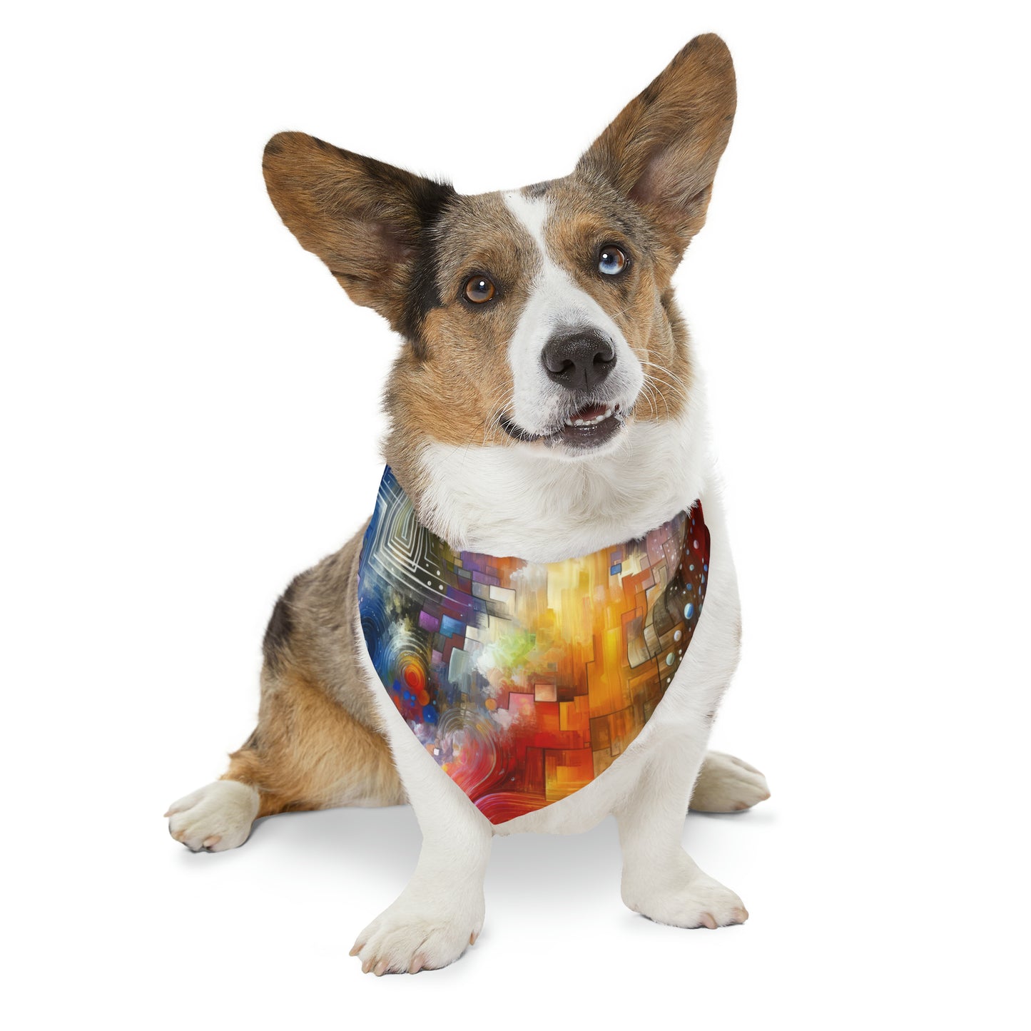 Abstract Technicolor Synthesis Pet Bandana Collar