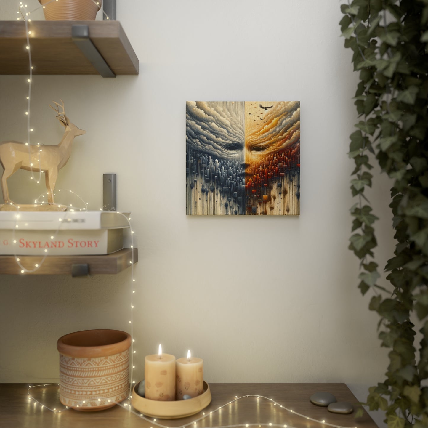 Subdued Revolutionary Currents Canvas Photo Tile