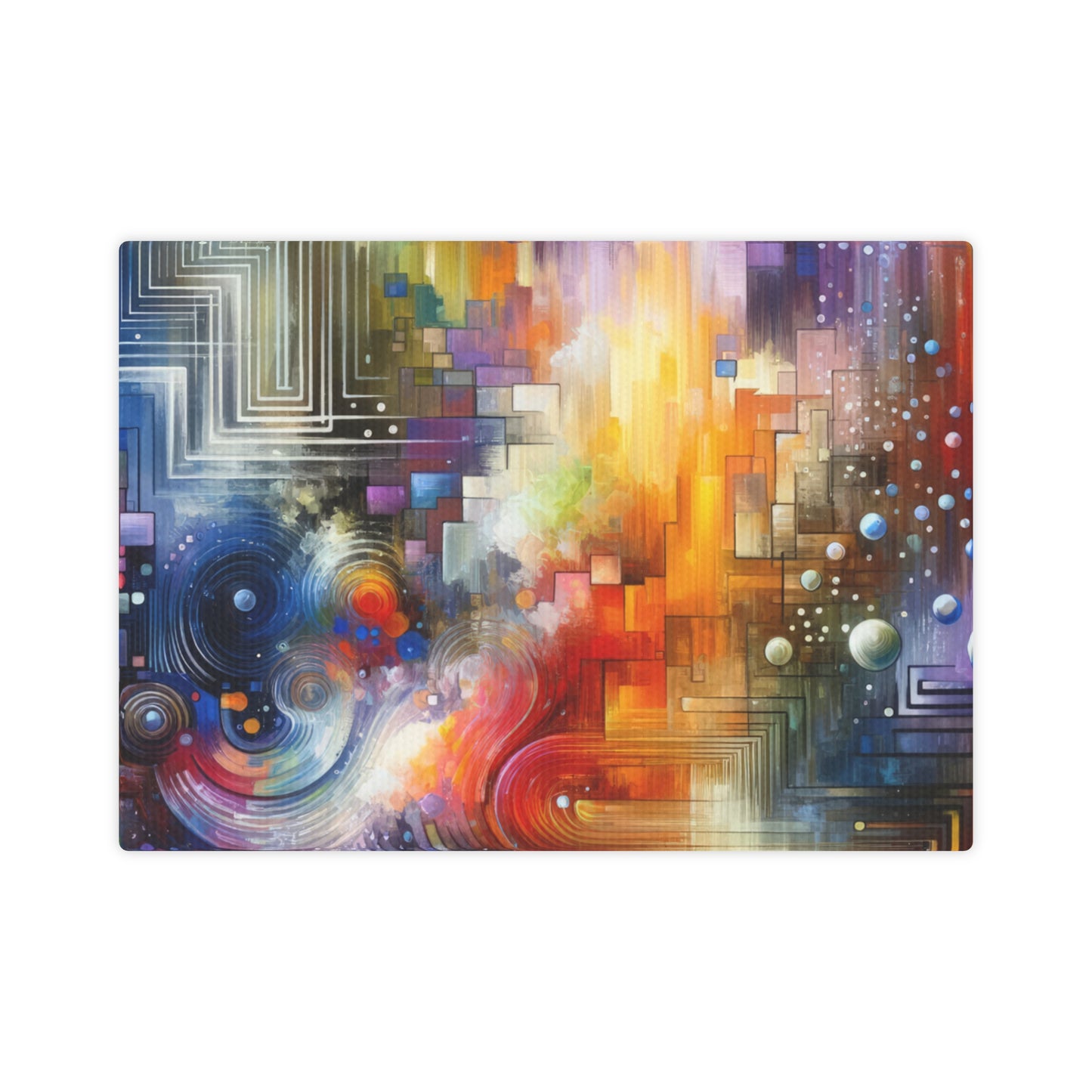 Abstract Technicolor Synthesis Canvas Photo Tile