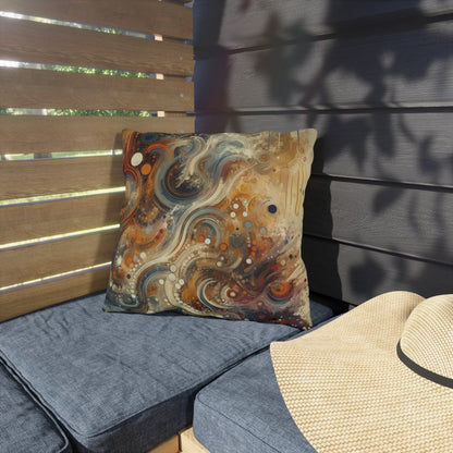 Dynamic Cultural Mosaic Outdoor Pillows