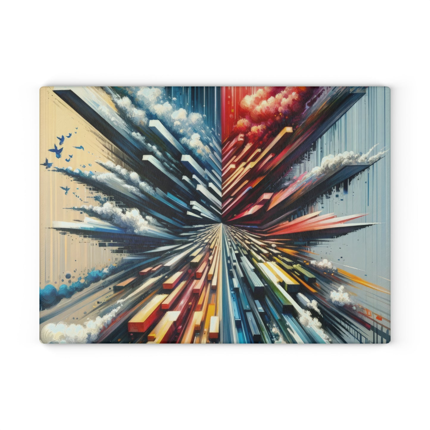 Rapid Perspective Shift Glass Cutting Board