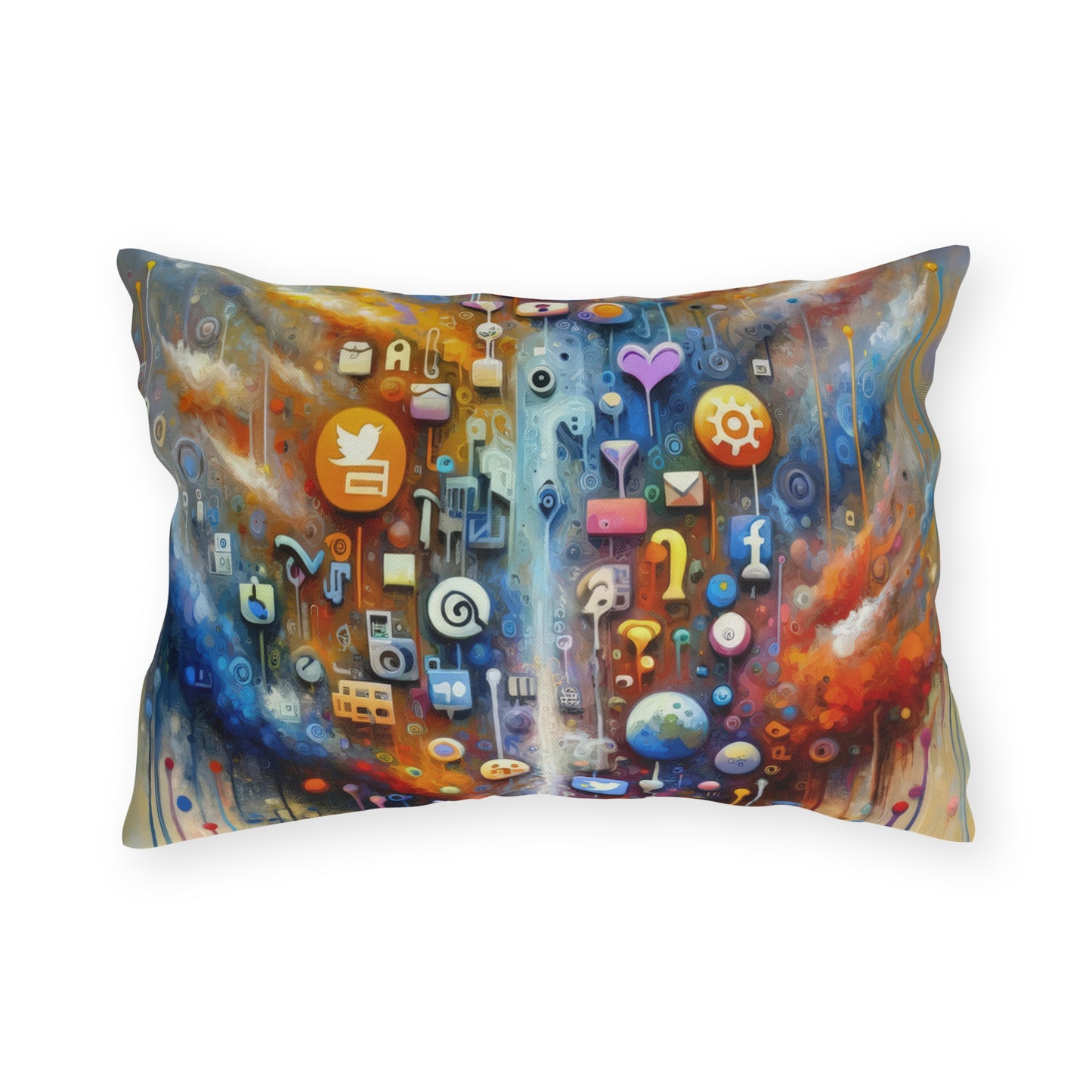 Digital Essence Revelation Outdoor Pillows