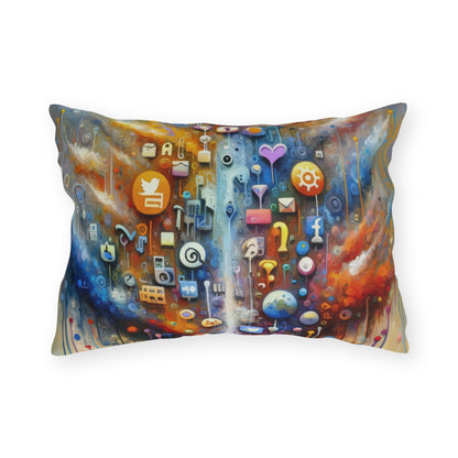 Digital Essence Revelation Outdoor Pillows
