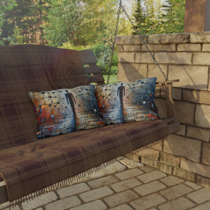 Technological Connectivity Bridge Outdoor Pillows