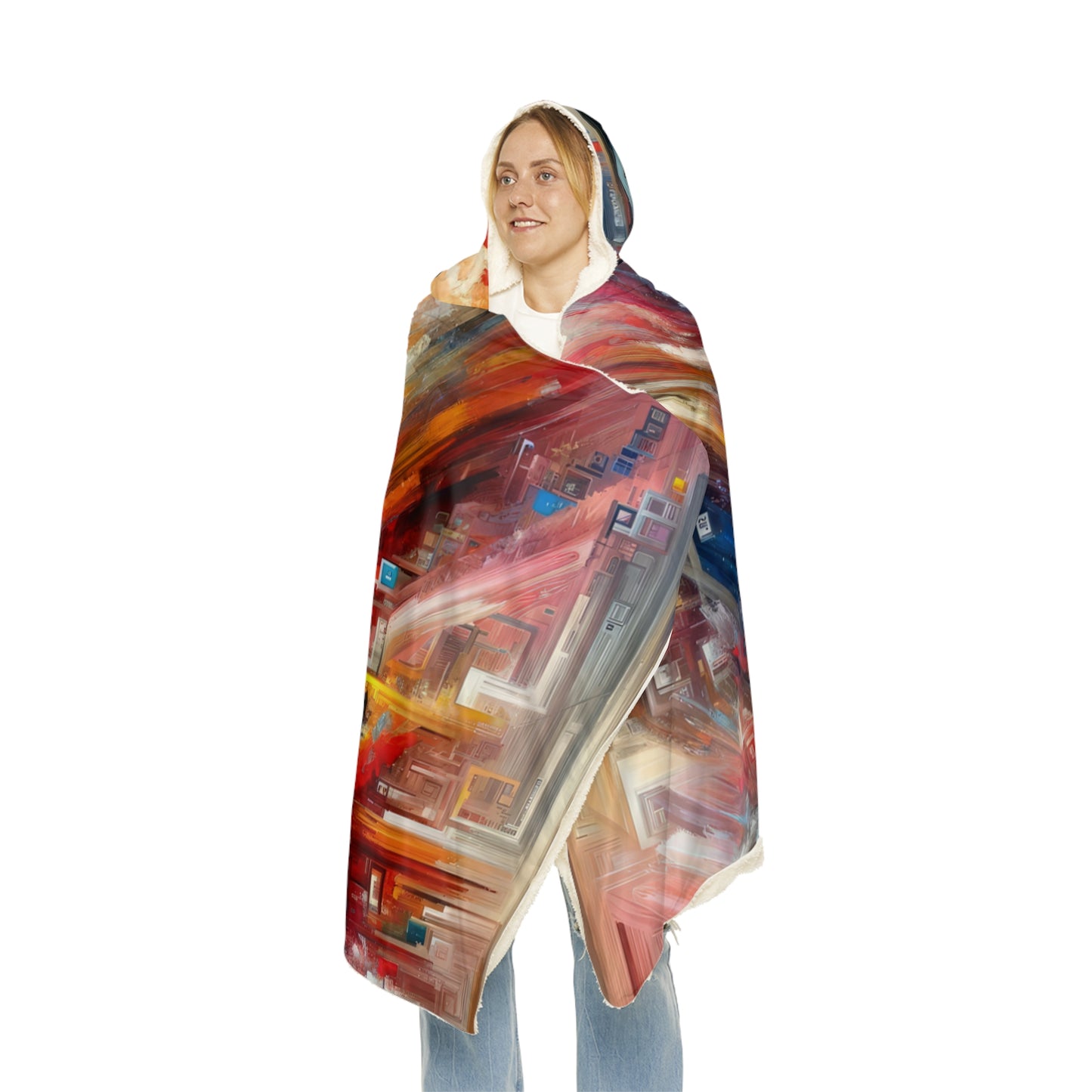 Digital Chaos Symphony Snuggle Blanket