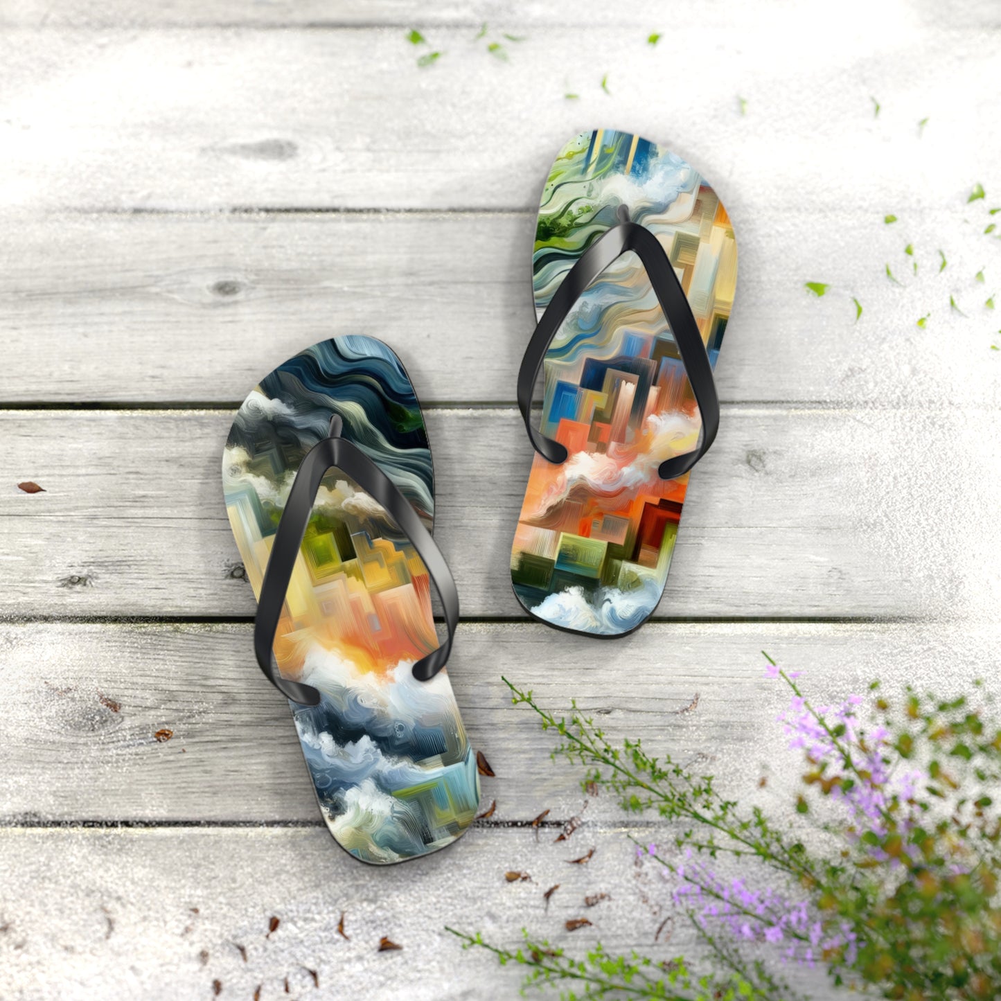 Eternal Digital Contrast Flip Flops