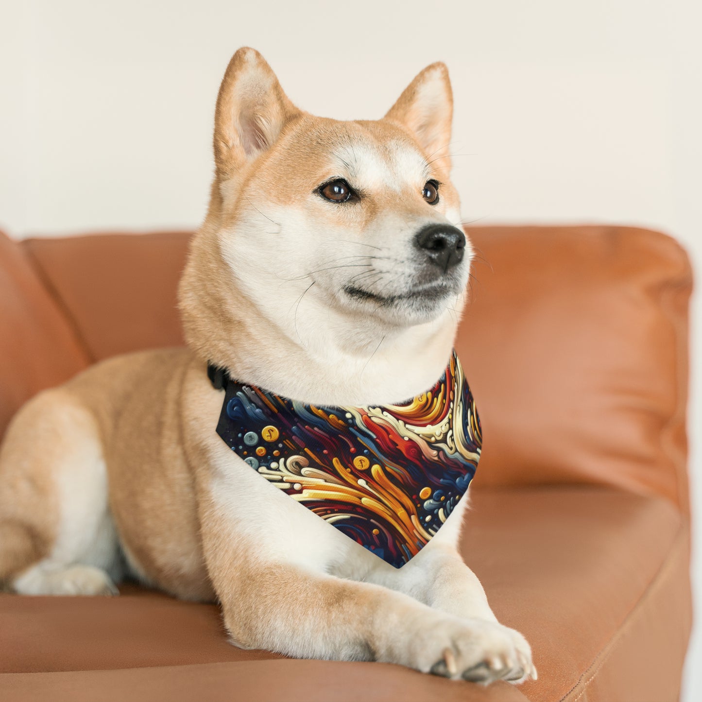 Abstract Financial Flux Pet Bandana Collar