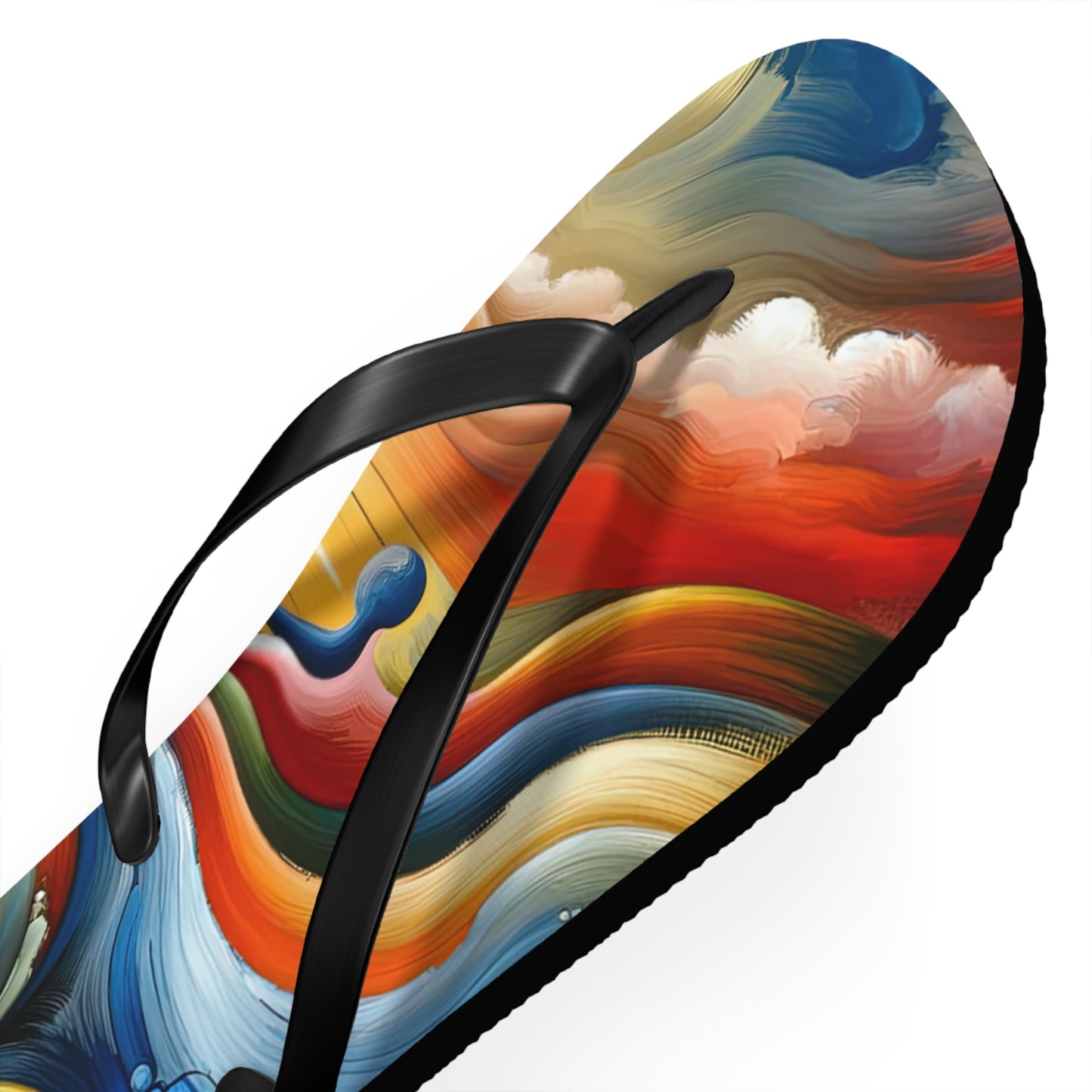 Empathetic Lifeline Abstract Flip Flops