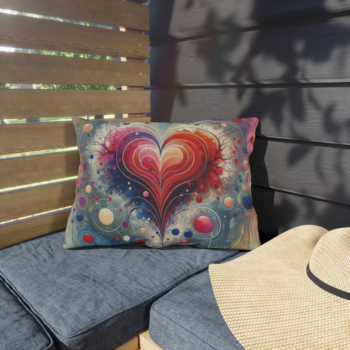 Emotional Physics Heart Outdoor Pillows