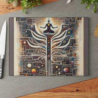 Syncing Silicon Spirituality Glass Cutting Board