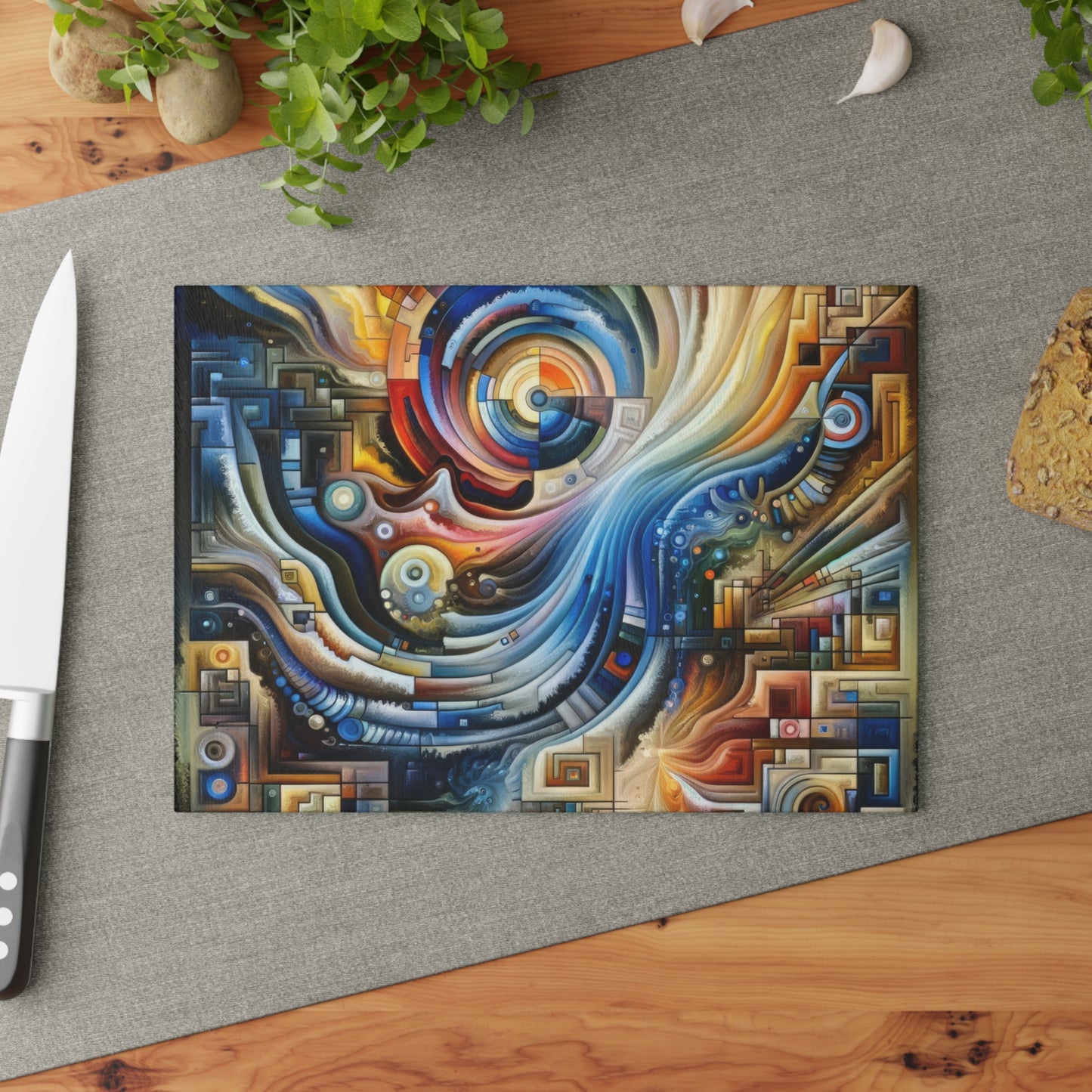 Awakening Spiral Empowerment Glass Cutting Board
