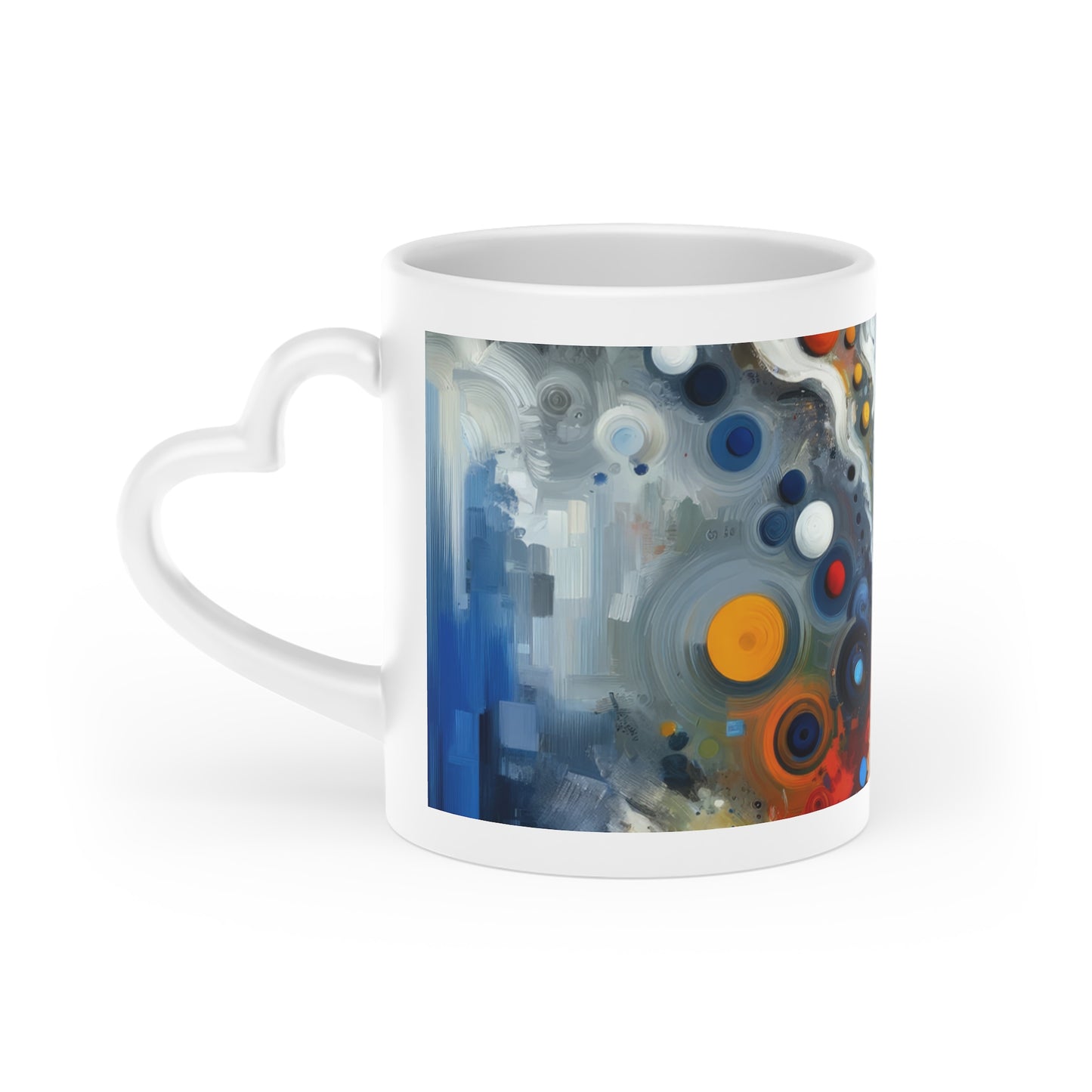 Unity Duality Abstraction Heart-Shaped Mug