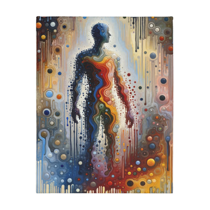 Connectedness Contours Wellness Velveteen Microfiber Blanket (Two-sided print)