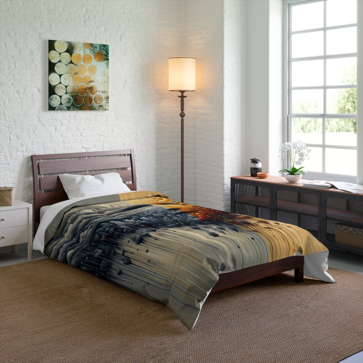 Subdued Revolutionary Currents Comforter