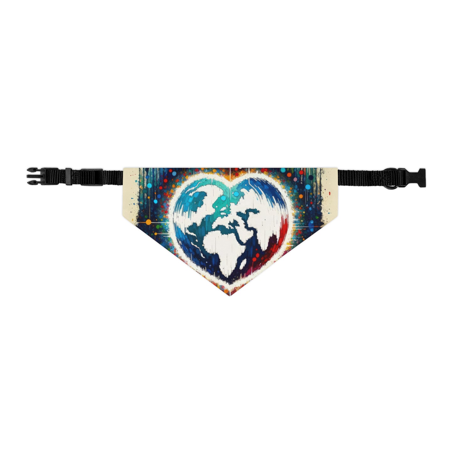Heartbeats Synchronizing Peace Pet Bandana Collar