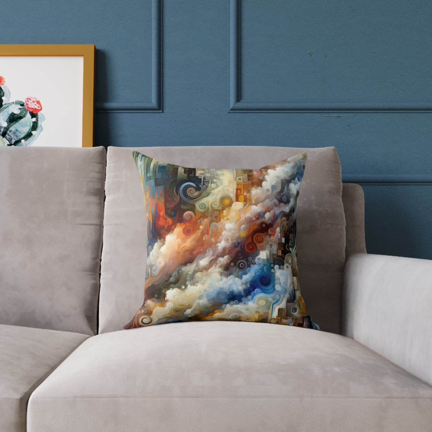 Tachist Unity Diversity Spun Polyester Pillow