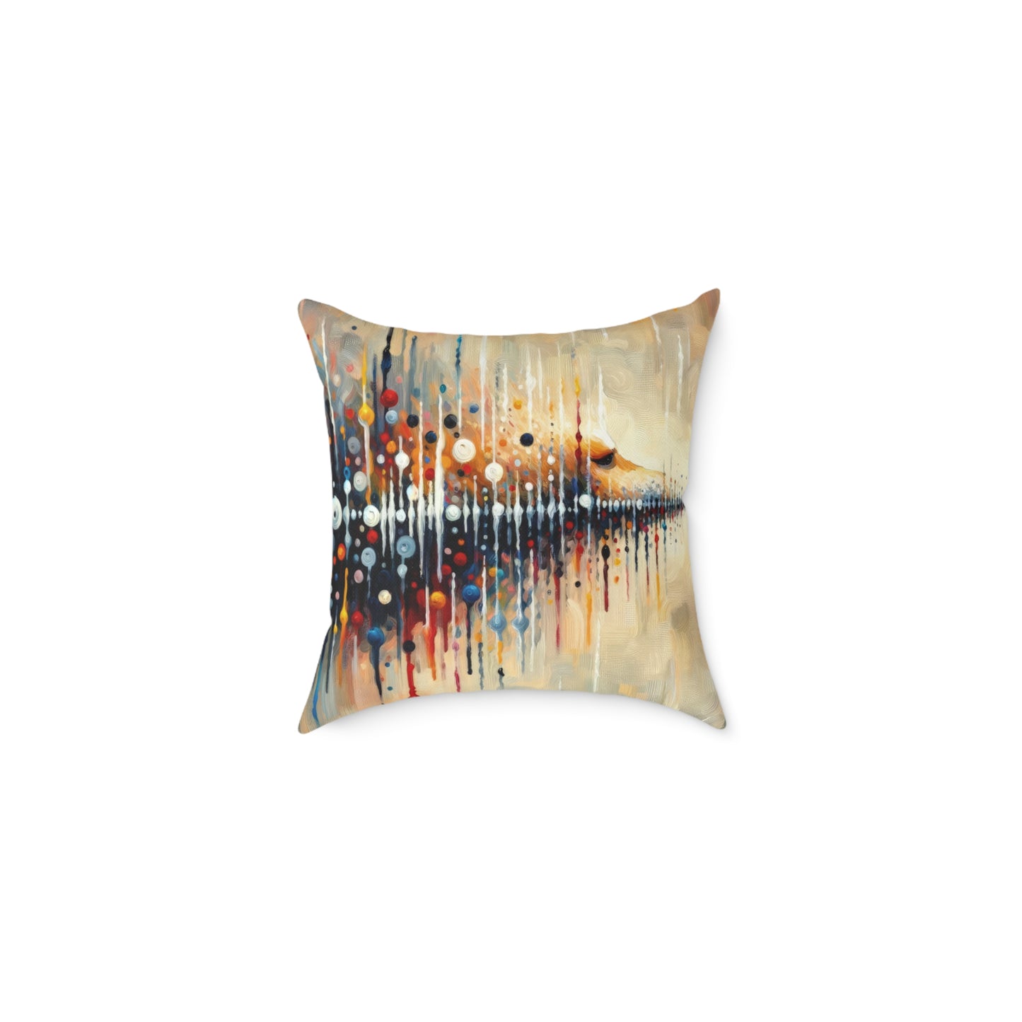 Distant Barking Echoes Spun Polyester Pillow