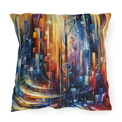 Symphonic Glass Resonance Outdoor Pillows