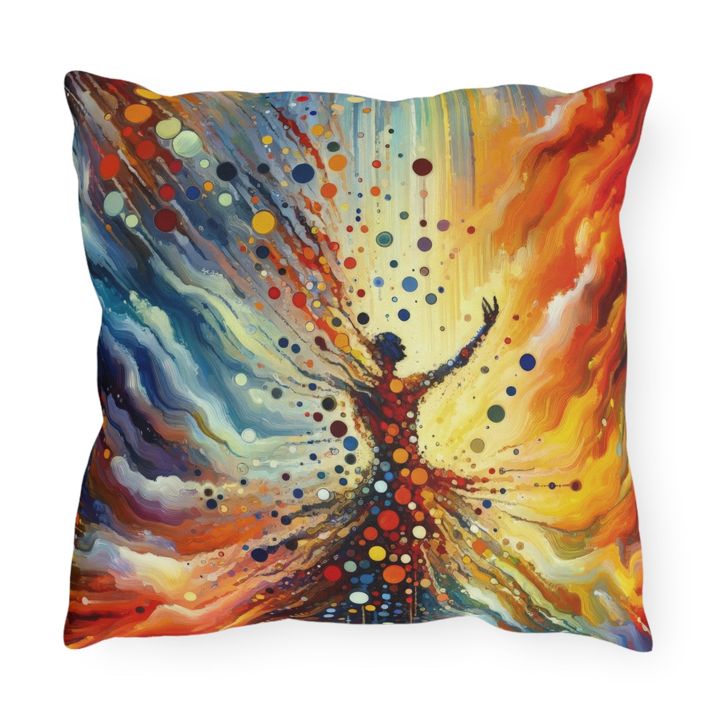 Vibrant Growth Symphony Outdoor Pillows