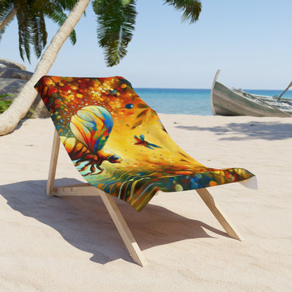 Seasonal Cicada Vibrance Beach Towel