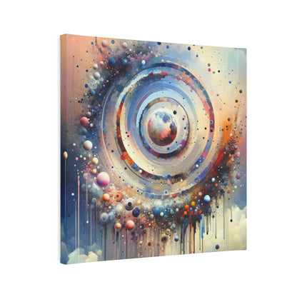 Conscious Rings Tachism Canvas Photo Tile