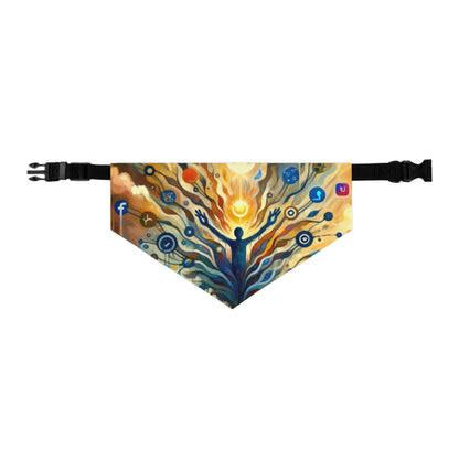 Reflective Digital Meditation Pet Bandana Collar