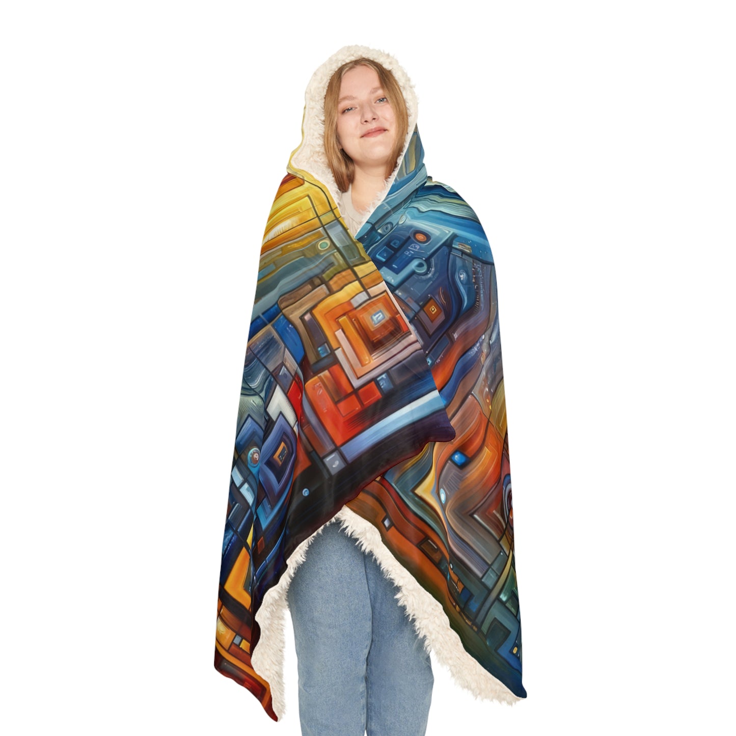 Digital Tachism Connectivity Snuggle Blanket