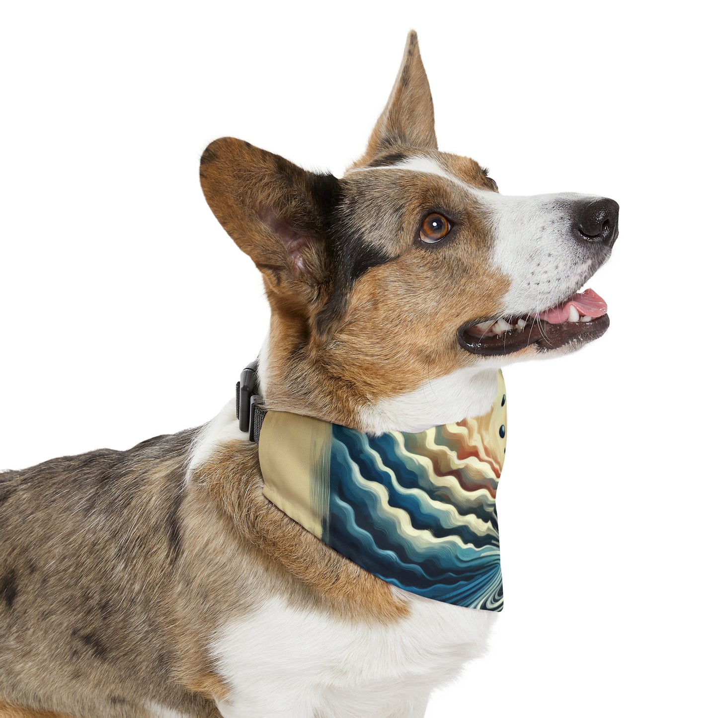 Ripple Effect Abstract Pet Bandana Collar