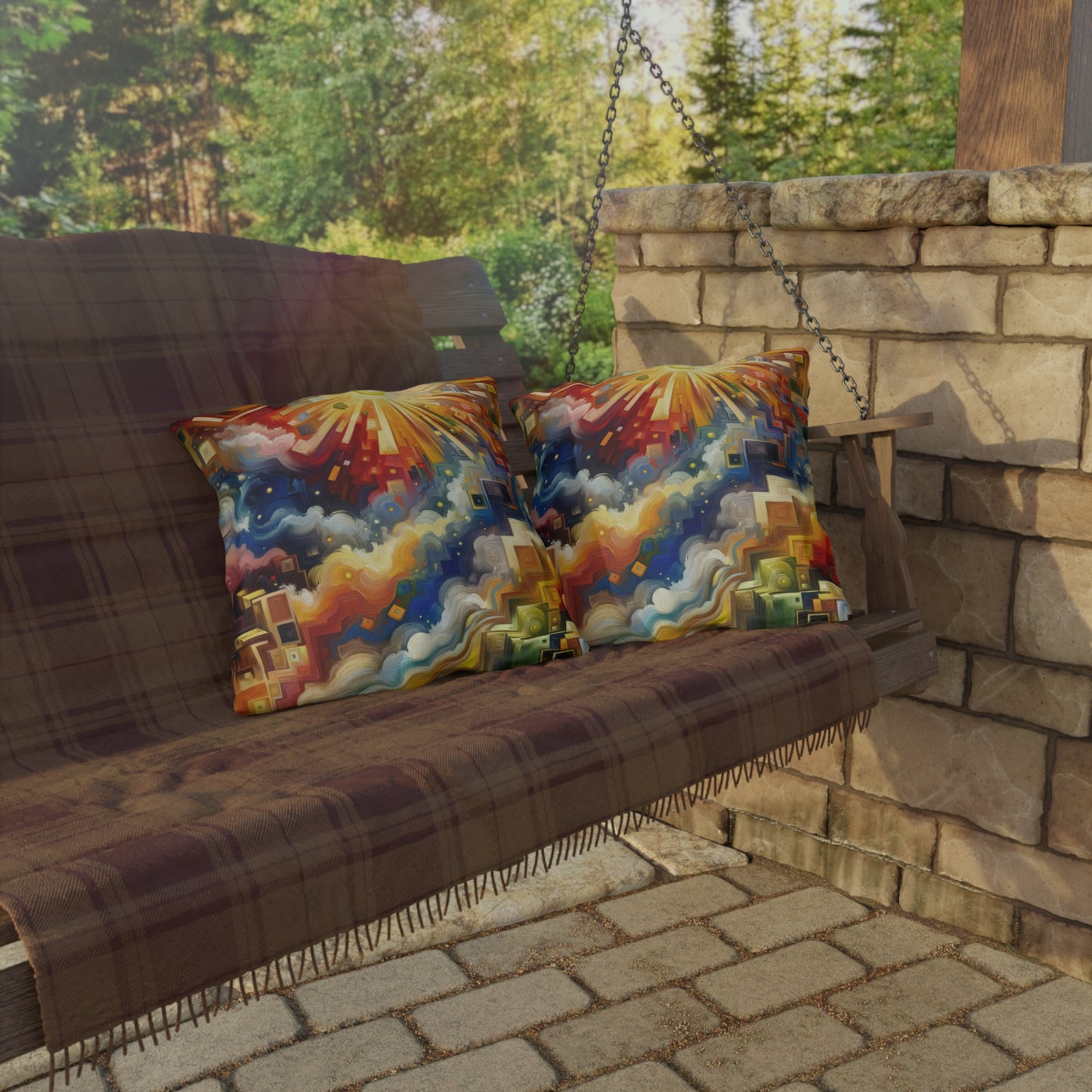 Abundant Resources Burst Outdoor Pillows