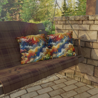 Abundant Resources Burst Outdoor Pillows