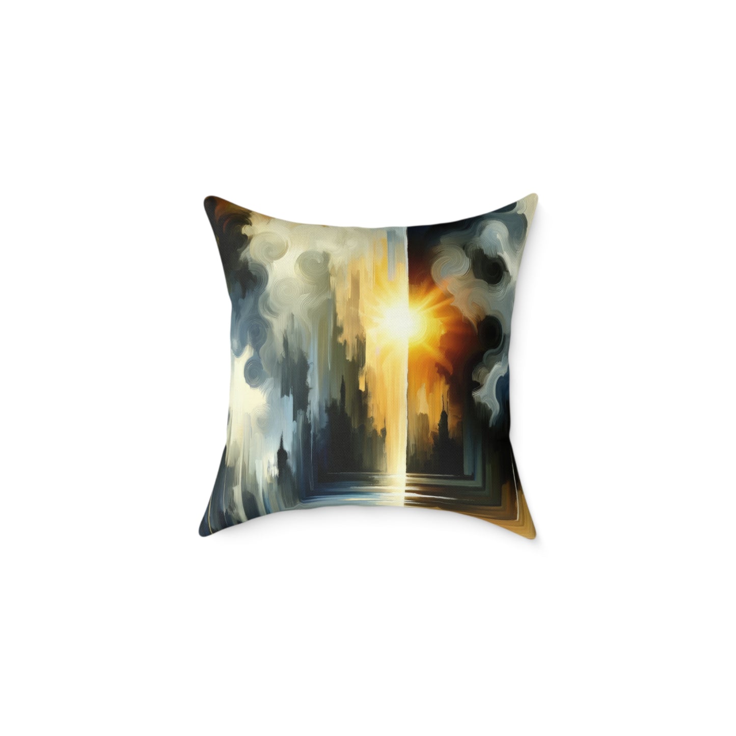Dawn Dispels Darkness Spun Polyester Pillow