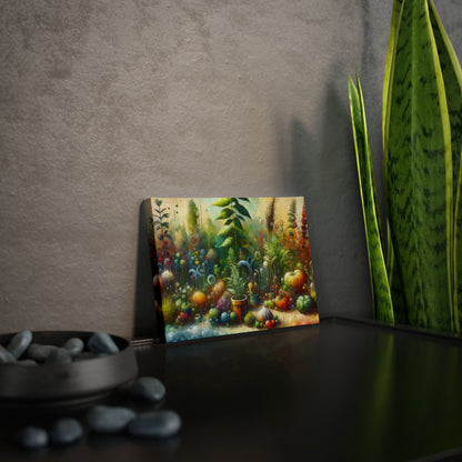 Communal Garden Microcosm Canvas Photo Tile