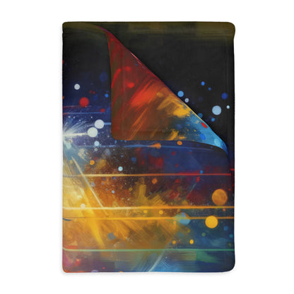 Prismatic Light Spectrum Velveteen Microfiber Blanket (Two-sided print)