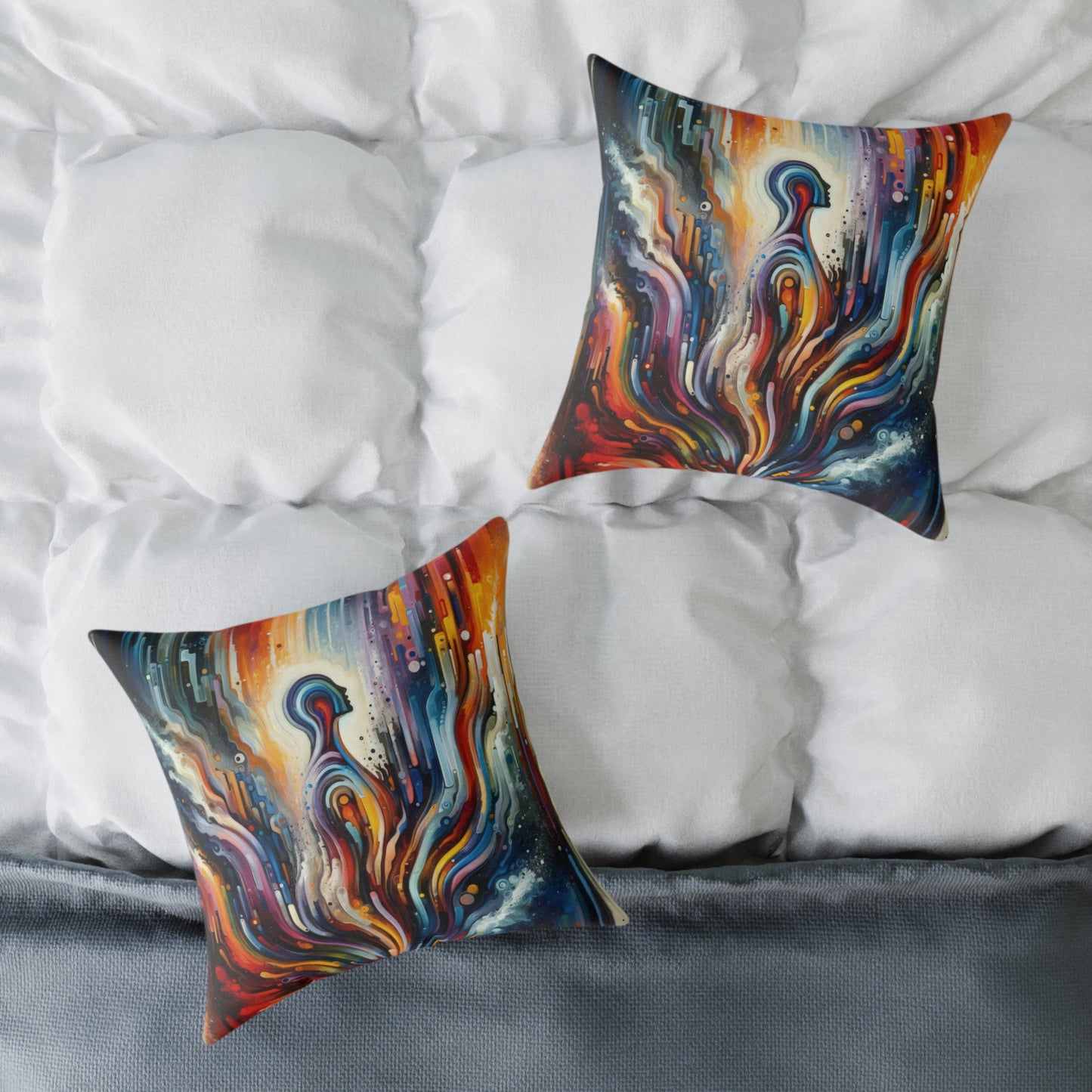 Threshold Collective Consciousness Spun Polyester Pillow